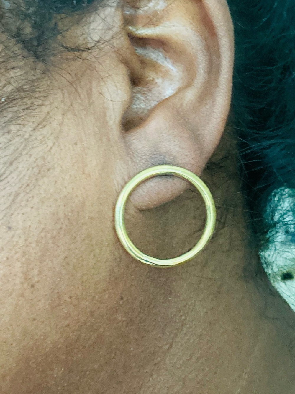 Simple Gold Hoop Earrings - Minimal Circle Stud